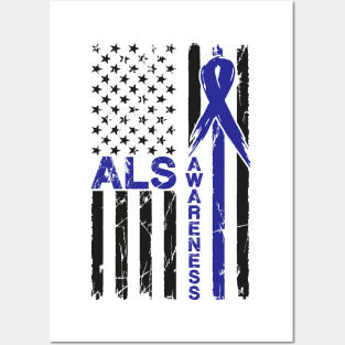 ALS Awareness Flag Posters and Art
